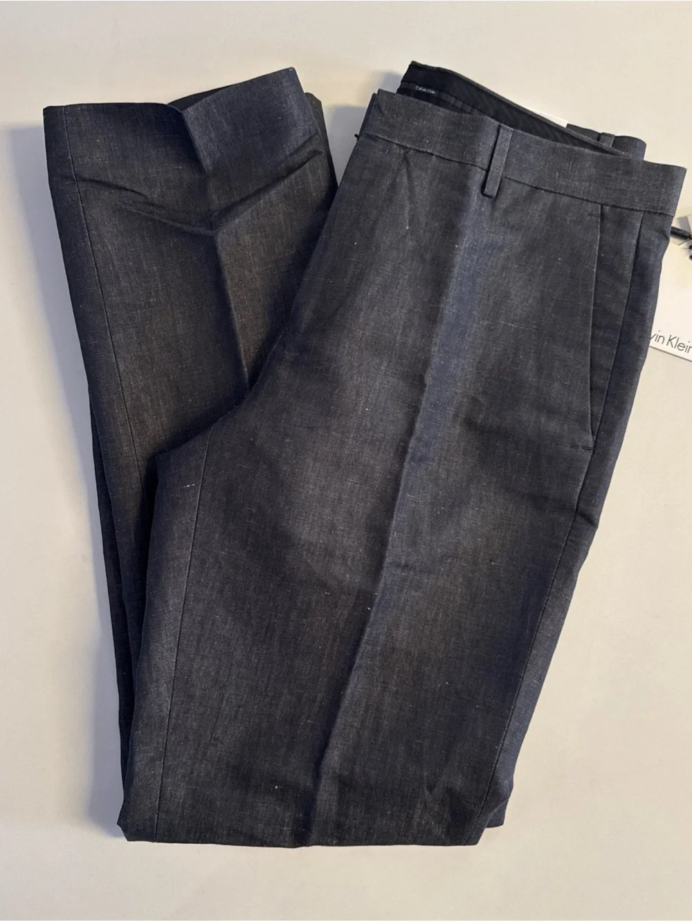 Calvin Klein Men’s Slim Fit Dress Pants 32x32 Gray Stretch Flat Front NWT